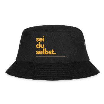sei du selbst - Bucket Hat - Schwarz - Vorne - Lela (165cm)