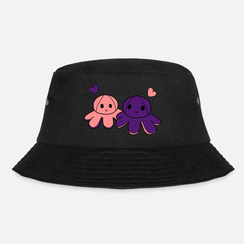 Octopus 2 1 happy - Bucket Hat - black