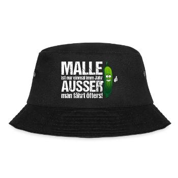 Mallorca Spruch Malle saufen Geschenk - Bucket Hat - Schwarz - Vorne - Lela (165cm)