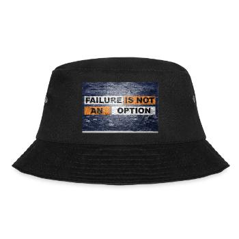 Scheitern ist keine Option zu sagen, Schriftzug Graffiti - Bucket Hat - Schwarz - Vorne - Lela (165cm)