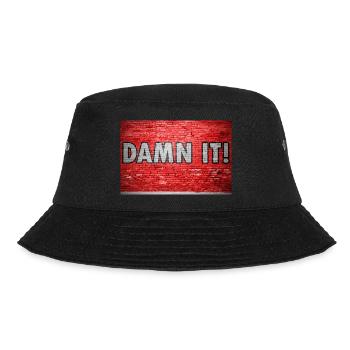 Damn It Brick Wall Graffiti - Bucket Hat - black - Front - Lela (165cm)