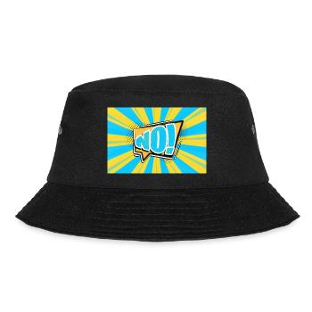 No! Comic Style Bubble Graffiti Lettering - Bucket Hat - black - Front - Lela (165cm)