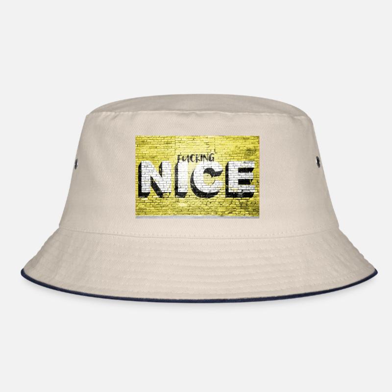Fucking nice saying lettering Graffiti on Brick Bucket Hat