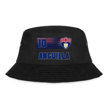 Anguilla Fußball Mannschaft - Bucket Hat - Schwarz - Vorne - Lela (165cm)