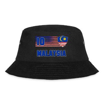Malaysia Fußball Mannschaft - Bucket Hat - Schwarz - Vorne - Lela (165cm)