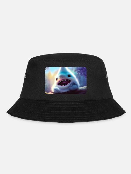 Furry Shark - Bucket Hat - Schwarz