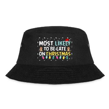 Most Likely To be Late on Christmas Reindeer Ornam - Bucket Hat - black - Front - Lela (165cm)
