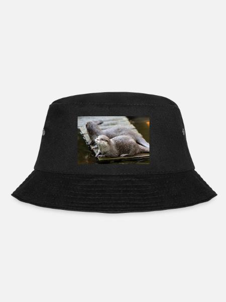 Asiatischer Kleinkrallenotter Zwergotter - Bucket Hat - Schwarz