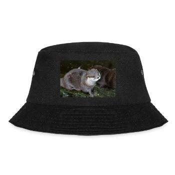 Asiatischer Kleinkrallenotter Zwergotter - Bucket Hat - Schwarz - Vorne - Lela (165cm)