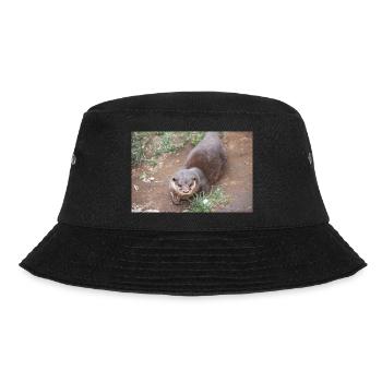 Asiatischer Kleinkrallenotter Zwergotter - Bucket Hat - Schwarz - Vorne - Lela (165cm)