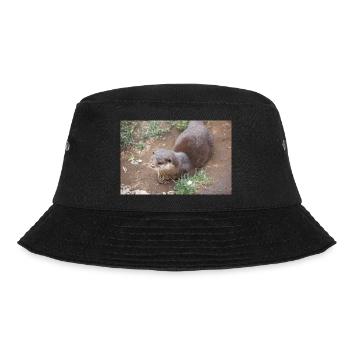 Asiatischer Kleinkrallenotter Zwergotter - Bucket Hat - Schwarz - Vorne - Lela (165cm)