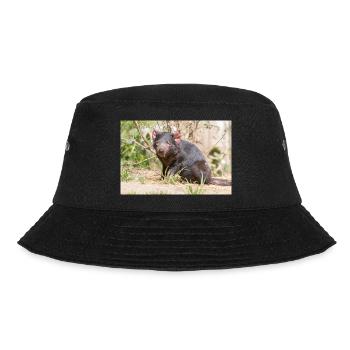 Tasmanischer Teufel - Bucket Hat - Schwarz - Vorne - Lela (165cm)