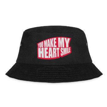 make my heart smile - Bucket Hat - Schwarz - Vorne - Lela (165cm)