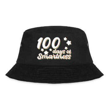 100 days of school Geschenkidee - Bucket Hat - Schwarz - Vorne - Lela (165cm)