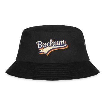 Deutschland Bochum Vintage Retro Typografie - Bucket Hat - Schwarz - Vorne - Lela (165cm)