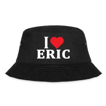 T-Shirt I love Eric T-Shirt Geschenkidee - Bucket Hat - Schwarz - Vorne - Lela (165cm)