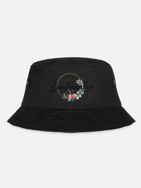 Brautjungfer Schriftzug für JGA / Hochzeit - Bucket Hat - Schwarz