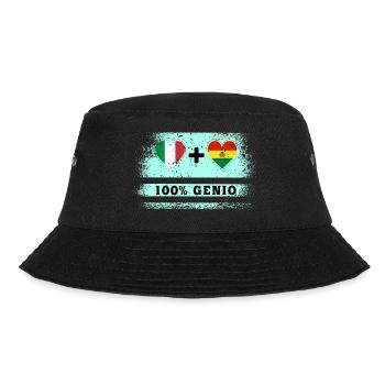 Italy and Bolivia 100% genius flag - Bucket Hat - black - Front - Lela (165cm)