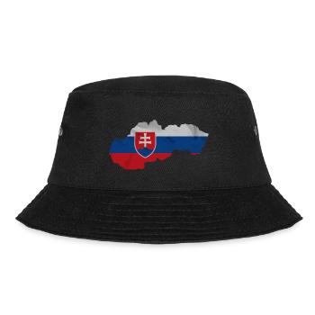 Slowakei Flagge in der Form des Landes - Bucket Hat - Schwarz - Vorne - Lela (165cm)