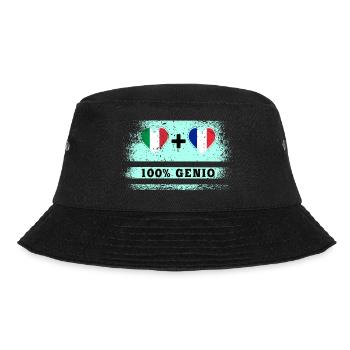 Italy and Finland 100% genius flag - Bucket Hat - black - Front - Lela (165cm)