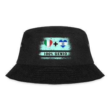Italie et Israël 100% drapeau de génie - Bob - noir - Devant - Lela (165cm)