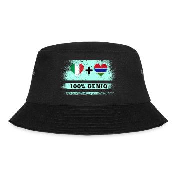 Italy and Gambia 100% genius flag - Bucket Hat - black - Front - Lela (165cm)