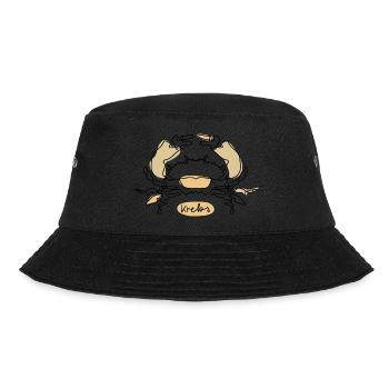 Sternzeichen Krebs - Bucket Hat - Schwarz - Vorne - Lela (165cm)
