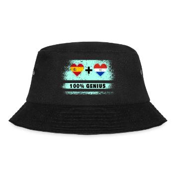 Spain and Paraguay flag 100% genius - Bucket Hat - black - Front - Lela (165cm)
