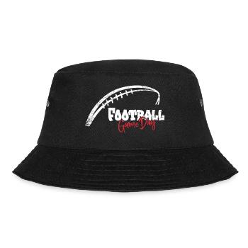 American Football Fan Shirt - Game Day Vintage - Bucket Hat - black - Front - Lela (165cm)