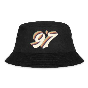 Jahrgang zum 97-jährigen Jubiläum - Bucket Hat - Schwarz - Vorne - Lela (165cm)
