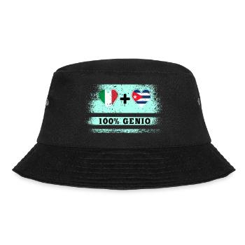 Italy and Cuba 100% genius flag - Bucket Hat - black - Front - Lela (165cm)