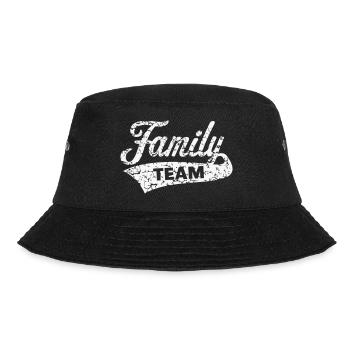 Family Team (Vintage / White) - Bucket Hat - black - Front - Lela (165cm)
