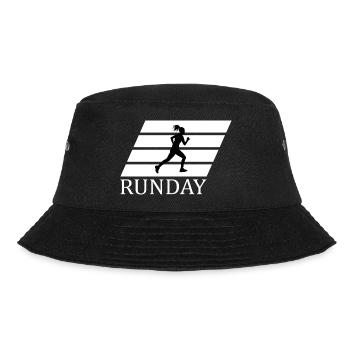 Marathon Triathlon Running joggen Biking Radfahren - Bucket Hat - Schwarz - Vorne - Lela (165cm)