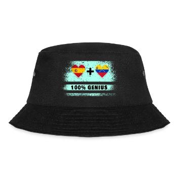 Spain and Venezuela flag 100% genius - Bucket Hat - black - Front - Lela (165cm)