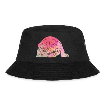 Pug Face - The Cute Companion - Bucket Hat - black - Front - Lela (165cm)