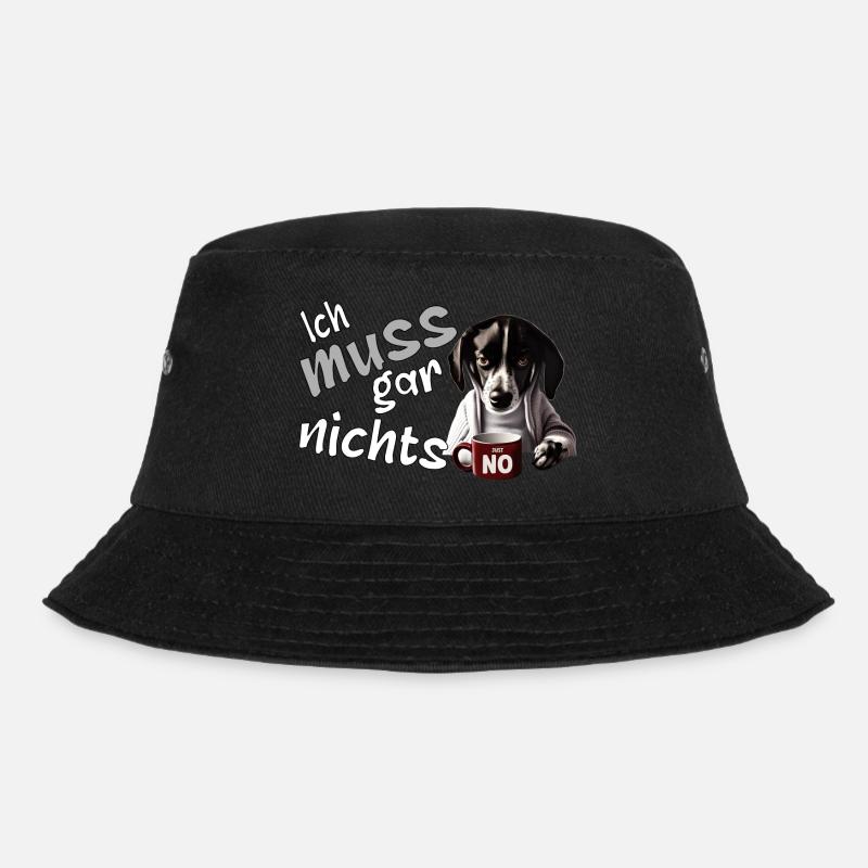 Grimmiger Terrier Hund mit schlechter laune - Bucket Hat - Schwarz