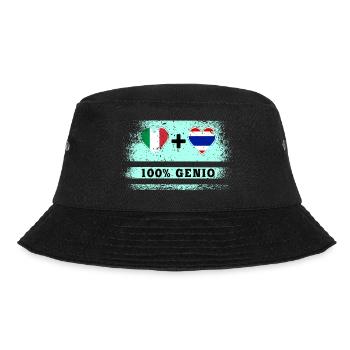 Italy and Thailand 100% genius flag - Bucket Hat - black - Front - Lela (165cm)