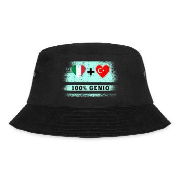 Italy and Turkey 100% genius flag - Bucket Hat - black - Front - Lela (165cm)