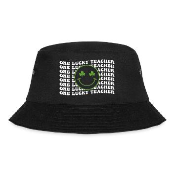 One Lucky Teacher, Show Your Appreciation for Teac - Bucket Hat - Schwarz - Vorne - Lela (165cm)