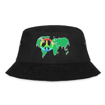 Weltfrieden, Frieden by ahapix - Bucket Hat - Schwarz - Vorne - Lela (165cm)