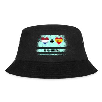 Spain and the Netherlands 100% Genius flag - Bucket Hat - black - Front - Lela (165cm)