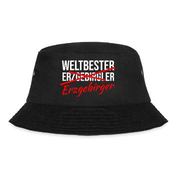 Nicht Erzgebirgler Erzgebirger - Bucket Hat - Schwarz - Vorne - Lela (165cm)