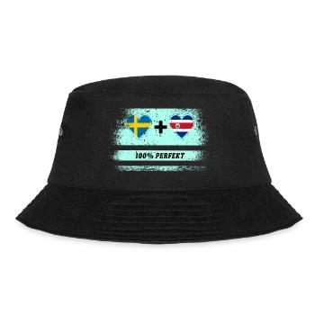 Costa Rica & Sweden 100% Perfect / Gift - Bucket Hat - black - Front - Lela (165cm)