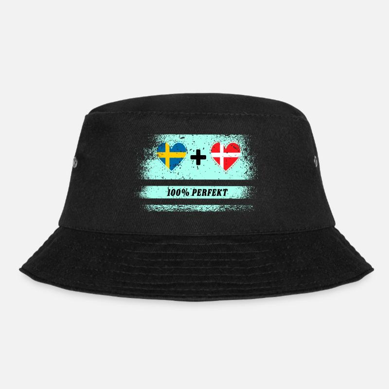 Dänemark und Schweden 100% perfekt / Geschenk - Bucket Hat - Schwarz