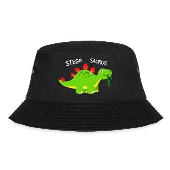 Stegosaurus Dino Kinder - Bucket Hat - Schwarz - Vorne - Lela (165cm)