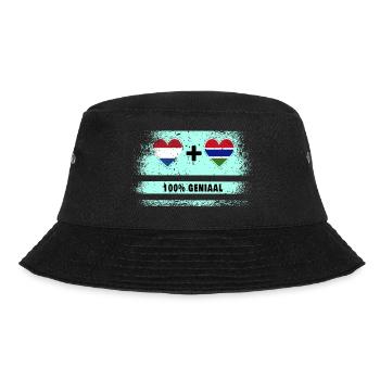 Gambia and The Netherlands 100% Genius flag - Bucket Hat - black - Front - Lela (165cm)