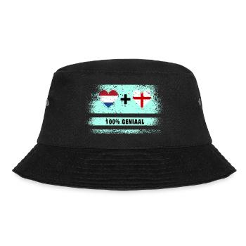 England and The Netherlands 100% Genius flag - Bucket Hat - black - Front - Lela (165cm)
