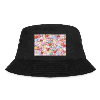 cute pattern - Bucket Hat - black - Front - Lela (165cm)