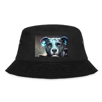 Sci-Fi Pitbull - Bucket Hat - Schwarz - Vorne - Lela (165cm)