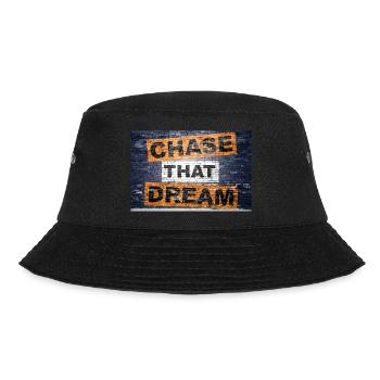 Jagen Sie diesen Traum mit Schriftzug Graffiti - Bucket Hat - Schwarz - Vorne - Lela (165cm)